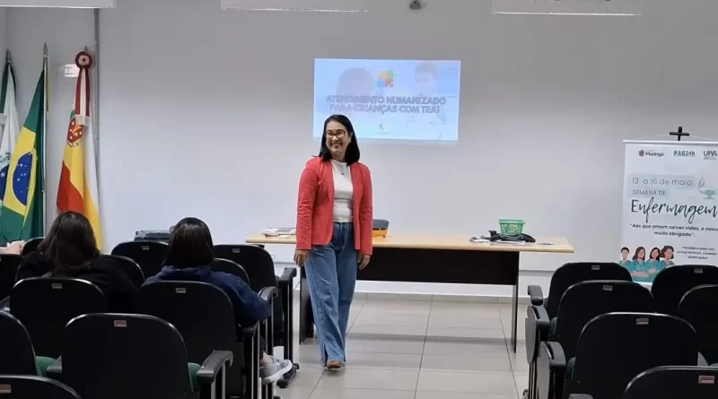 Na Secretaria de Saude, foi realizada uma experiência para os profissionais de saúde compreenderem as dificuldades que seus pacientes autistas enfrentam (Credito: Keila Marques/PMM)