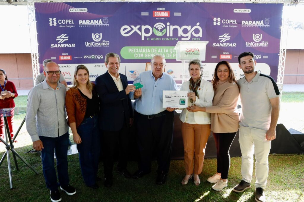 Certificação foi entregue pelo secretário estadual do Desenvolvimento Sustentável, Rafael Greca, durante evento na Expoingá
