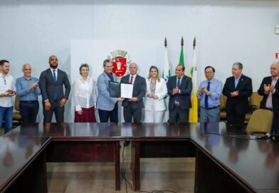 O município recebeu o procurador-geral de Justiça do Paraná, Dr. Francisco Zanicotti, e foi assinado um termo de cooperação técnica entre a Prefeitura de Maringá e o Ministério Público. (Credito: Ricardo Lopes/ PMM)