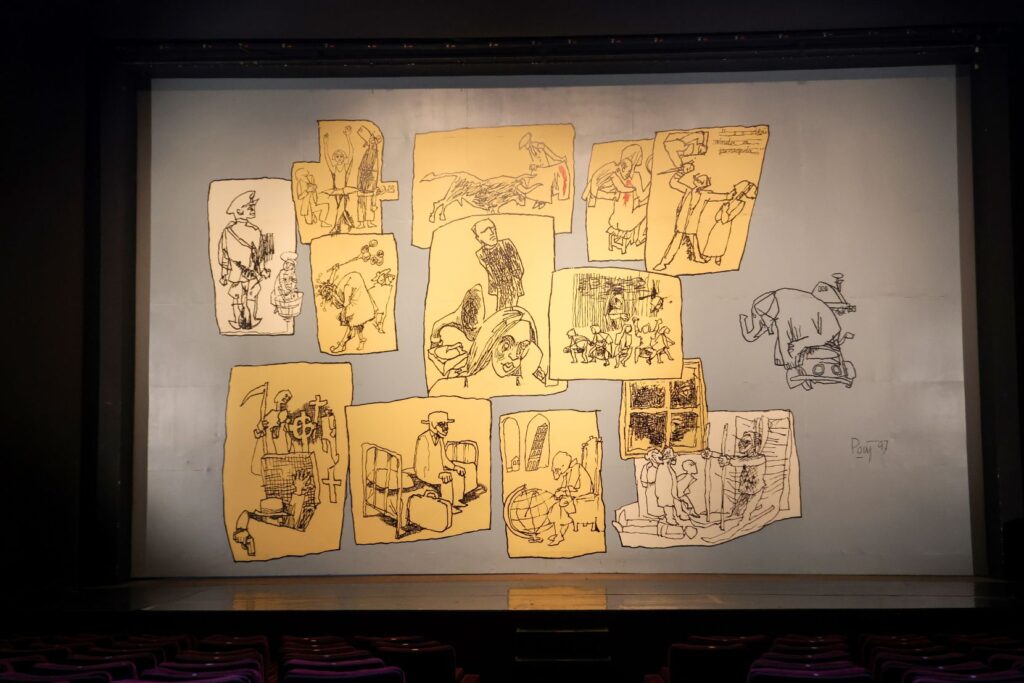 Teatro Guaira, 140 anos do Teatro Guaíra, murais do Poty Lazzarotto Fotos Gilson Abreu Foto: Gilson Abreu/Arquivo AEN