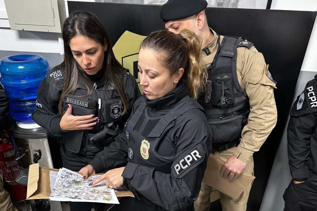 Forças de segurança deflagram operação contra o tráfico de drogas em Curitiba Foto: PCPR