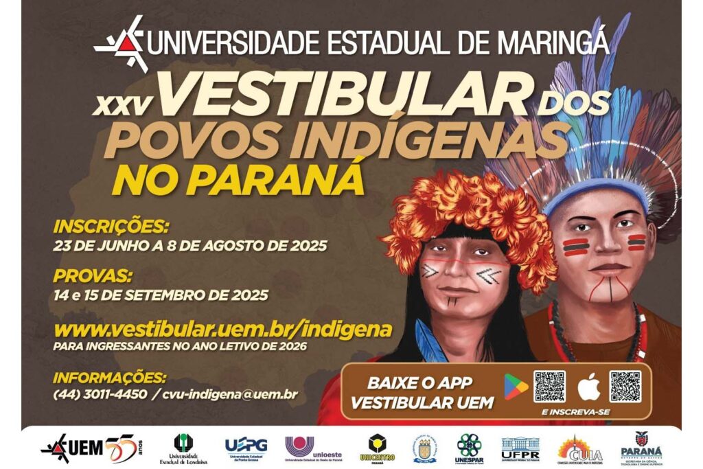 Inscrições para o Vestibular dos Povos Indígenas iniciam no dia 23 de junho Foto: UEM